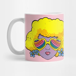 girl in heart glasses Mug